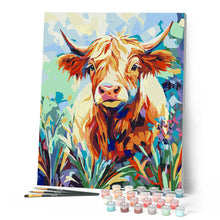 Laden Sie das Bild in den Galerie-Viewer, Highland Cow in Blüte