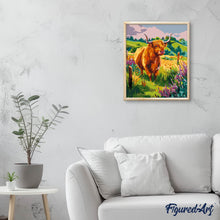 Laden Sie das Bild in den Galerie-Viewer, Highland Cow Landschaft