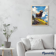 Laden Sie das Bild in den Galerie-Viewer, Highland Cow Alpenblick