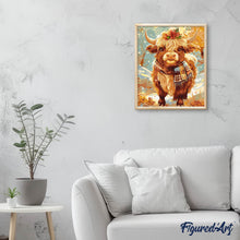 Laden Sie das Bild in den Galerie-Viewer, Highland Cow Herbstzauber