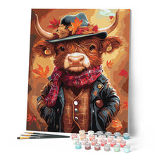 Laden Sie das Bild in den Galerie-Viewer, Highland Cow Vintage-Stil