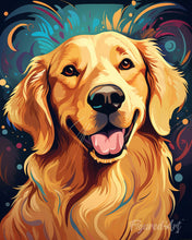 Laden Sie das Bild in den Galerie-Viewer, Malen nach Zahlen Figured'Art – Golden Retriever im Sonnenschein