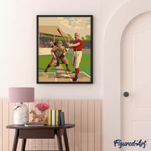 Laden Sie das Bild in den Galerie-Viewer, Retro-Baseballspieler