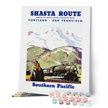 Laden Sie das Bild in den Galerie-Viewer, Shasta-Route Vintage-Poster