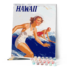 Laden Sie das Bild in den Galerie-Viewer, Hawaii Surfmädchen