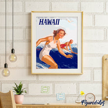 Laden Sie das Bild in den Galerie-Viewer, Hawaii Surfmädchen