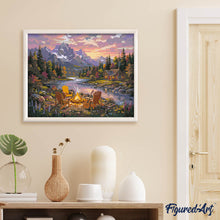 Laden Sie das Bild in den Galerie-Viewer, Lagerfeuerglanz am Flussufer