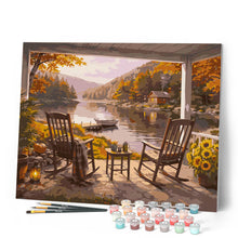 Laden Sie das Bild in den Galerie-Viewer, Herbstlicher Rückzugsort am See
