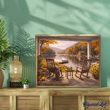 Laden Sie das Bild in den Galerie-Viewer, Herbstlicher Rückzugsort am See