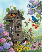 Laden Sie das Bild in den Galerie-Viewer, Malen nach Zahlen Figured'Art – Vogelhaus-Garten
