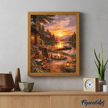 Laden Sie das Bild in den Galerie-Viewer, Goldene Stunde am See