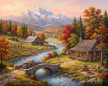 Laden Sie das Bild in den Galerie-Viewer, Malen nach Zahlen Figured'Art – Herbst am Fluss