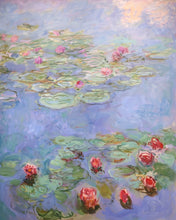 Laden Sie das Bild in den Galerie-Viewer, Malen nach Zahlen Figured'Art – Rote Seerosen - Monet