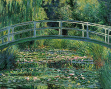 Laden Sie das Bild in den Galerie-Viewer, Malen nach Zahlen Figured'Art – Seerosen und japanische Brücke - Monet