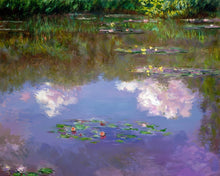 Laden Sie das Bild in den Galerie-Viewer, Malen nach Zahlen Figured'Art – Seerosen, Wolken - Monet