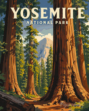 Laden Sie das Bild in den Galerie-Viewer, Malen nach Zahlen Figured'Art – Yosemite-Nationalpark, Mariposa Grove - Kalifornien