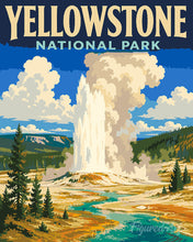 Laden Sie das Bild in den Galerie-Viewer, Malen nach Zahlen Figured'Art – Yellowstone-Nationalpark, Old Faithful - Wyoming