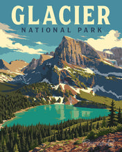 Laden Sie das Bild in den Galerie-Viewer, Malen nach Zahlen Figured'Art – Glacier-Nationalpark, Montana