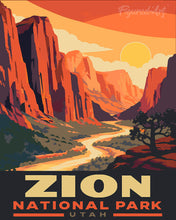 Laden Sie das Bild in den Galerie-Viewer, Malen nach Zahlen Figured'Art – Zion-Nationalpark, Utah
