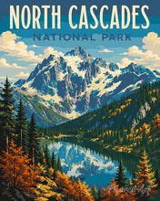 Laden Sie das Bild in den Galerie-Viewer, Malen nach Zahlen Figured'Art – North-Cascades-Nationalpark, Washington