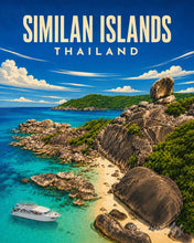 Laden Sie das Bild in den Galerie-Viewer, Malen nach Zahlen Figured'Art – Reiseposter Similan-Inseln