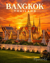 Laden Sie das Bild in den Galerie-Viewer, Malen nach Zahlen Figured'Art – Reiseposter Bangkok, Der Große Palast