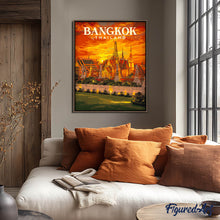 Laden Sie das Bild in den Galerie-Viewer, Reiseposter Bangkok, Der Große Palast
