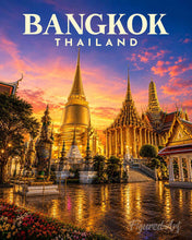 Laden Sie das Bild in den Galerie-Viewer, Malen nach Zahlen Figured'Art – Reiseposter Bangkok, Tempel des Smaragd-Buddha