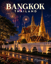 Laden Sie das Bild in den Galerie-Viewer, Malen nach Zahlen Figured'Art – Reiseposter Bangkok