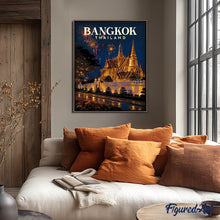 Laden Sie das Bild in den Galerie-Viewer, Reiseposter Bangkok