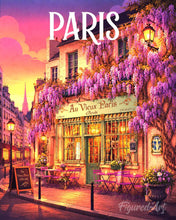 Laden Sie das Bild in den Galerie-Viewer, Malen nach Zahlen Figured'Art – Reiseposter Café Wisteria Paris
