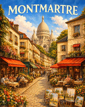 Laden Sie das Bild in den Galerie-Viewer, Malen nach Zahlen Figured'Art – Reiseposter Montmartre