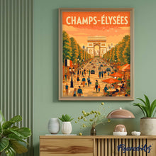 Laden Sie das Bild in den Galerie-Viewer, Reiseposter Champs-Élysées