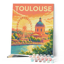 Laden Sie das Bild in den Galerie-Viewer, Reiseposter Toulouse Riesenrad