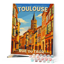 Laden Sie das Bild in den Galerie-Viewer, Reiseposter Rue du Taur
