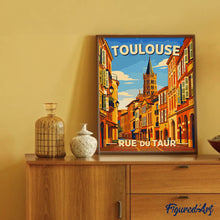 Laden Sie das Bild in den Galerie-Viewer, Reiseposter Rue du Taur