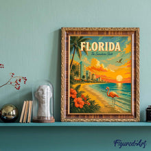 Laden Sie das Bild in den Galerie-Viewer, Vintage-Poster Florida - The Sunshine State
