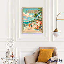 Laden Sie das Bild in den Galerie-Viewer, Vintage-Poster der Küste Floridas