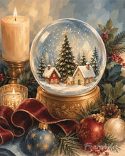 Laden Sie das Bild in den Galerie-Viewer, Malen nach Zahlen Figured'Art – Weihnachts-Schneekugel