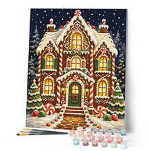Laden Sie das Bild in den Galerie-Viewer, Weihnachtliches Lebkuchenhaus