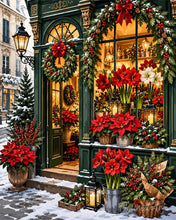 Laden Sie das Bild in den Galerie-Viewer, Malen nach Zahlen Figured'Art – Blumenladen zu Weihnachten 1