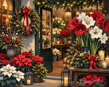 Laden Sie das Bild in den Galerie-Viewer, Malen nach Zahlen Figured'Art – Blumenladen zu Weihnachten 2