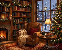 Laden Sie das Bild in den Galerie-Viewer, Malen nach Zahlen Figured'Art – Weihnachten am Kamin