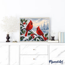 Laden Sie das Bild in den Galerie-Viewer, Winter-Kardinäle