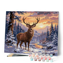 Laden Sie das Bild in den Galerie-Viewer, Majestätischer Winterhirsch