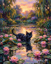 Laden Sie das Bild in den Galerie-Viewer, Malen nach Zahlen Figured'Art – Katze in Blüte