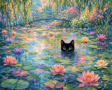 Laden Sie das Bild in den Galerie-Viewer, Malen nach Zahlen Figured'Art – Schwarze Lilienkatze
