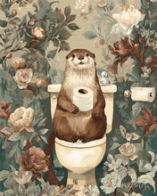 Laden Sie das Bild in den Galerie-Viewer, Malen nach Zahlen Figured'Art – Blumenthron für den Otter