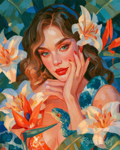 Laden Sie das Bild in den Galerie-Viewer, Malen nach Zahlen Figured'Art – Blumenmuse