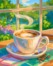 Laden Sie das Bild in den Galerie-Viewer, Malen nach Zahlen Figured'Art – Kaffee und Sonnenschein